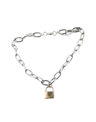 thumbnail image 2 of Stainless Steel Padlock & Key Chain Necklace - Punk Rock Sid Vicious Style Pendant 2 of 6