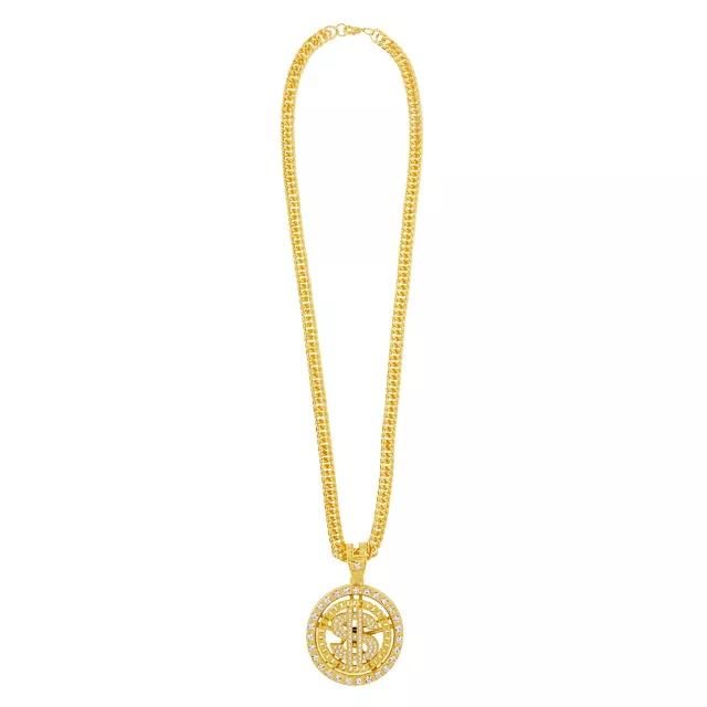Dollar Sign Chain Necklace at Spencer's