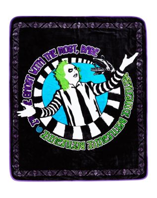 Reversible Beetlejuice Fleece Blanket 