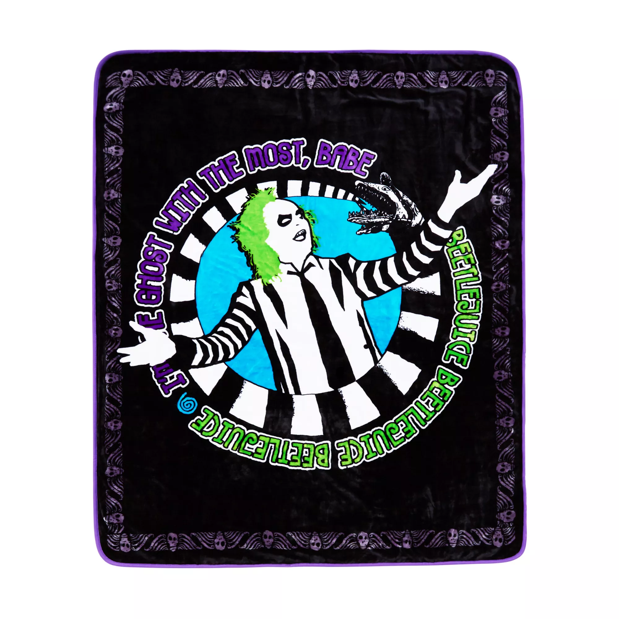 Reversible Beetlejuice Fleece Blanket at Spencer's