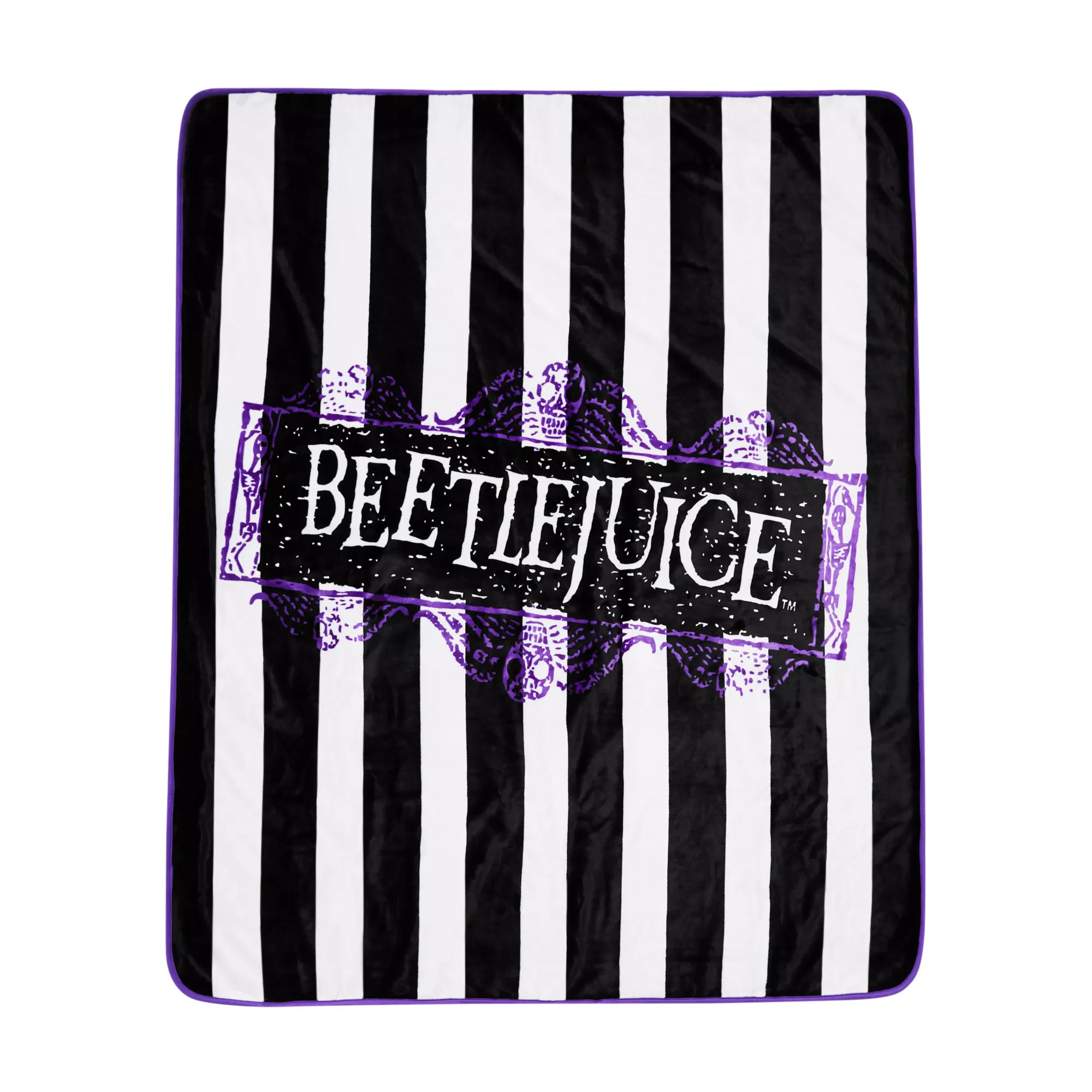 Reversible Beetlejuice Fleece Blanket at Spencer's