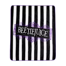Reversible Beetlejuice Fleece Blanket at Spencer's