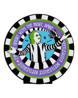 Round Beetlejuice Tabletop Sign - Spirithalloween.com