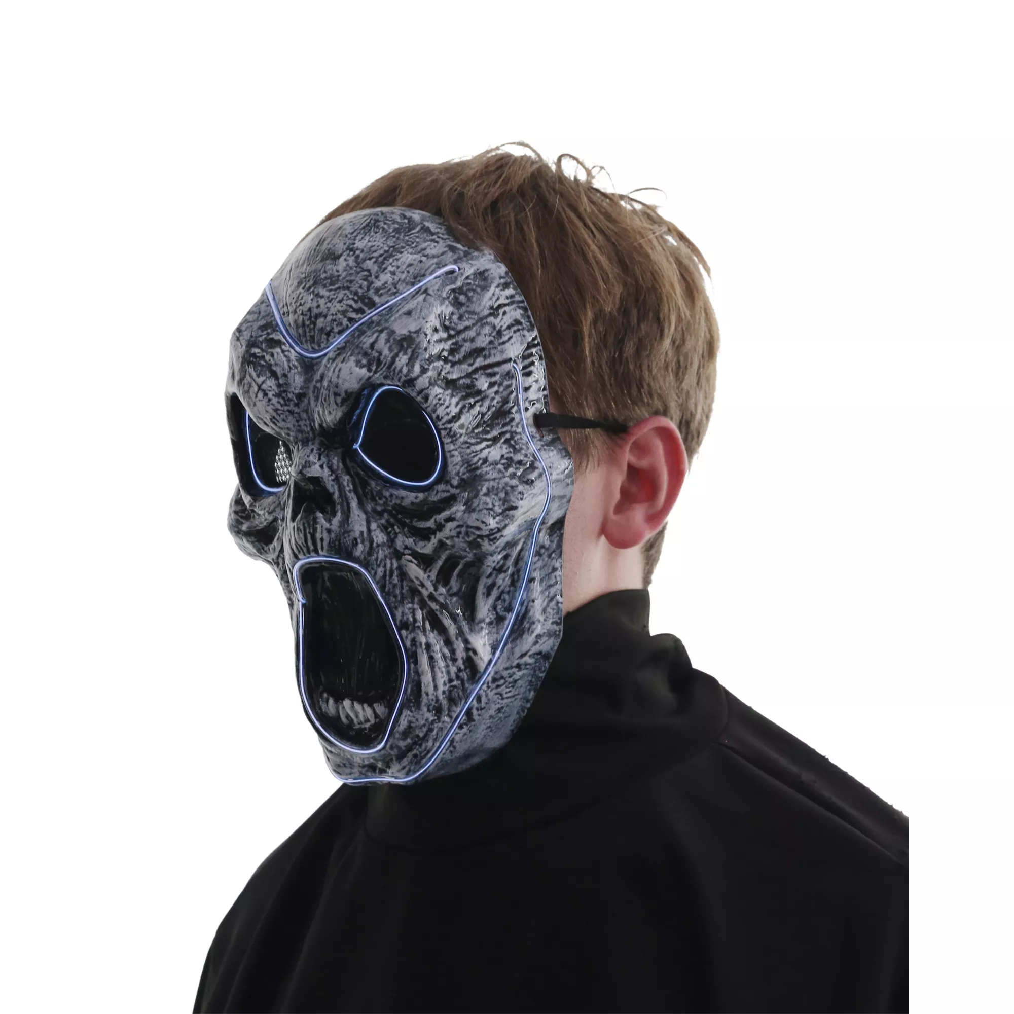 Light-Up EL Wire Wailing Spirit Half Mask at Spirit Halloween