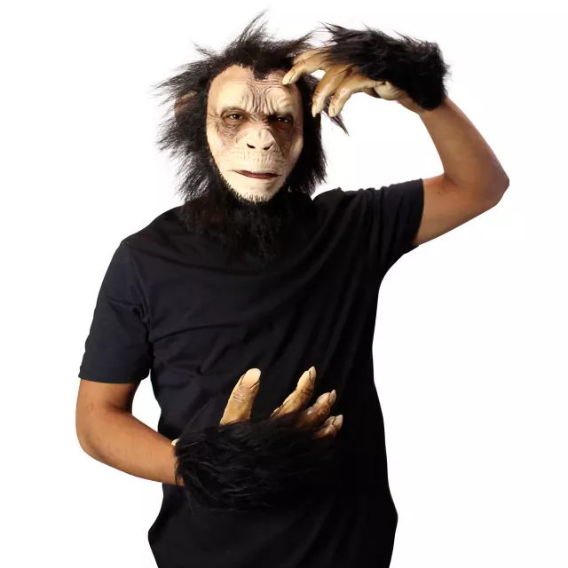 Chimp Half Mask with Hands at Spirit Halloween