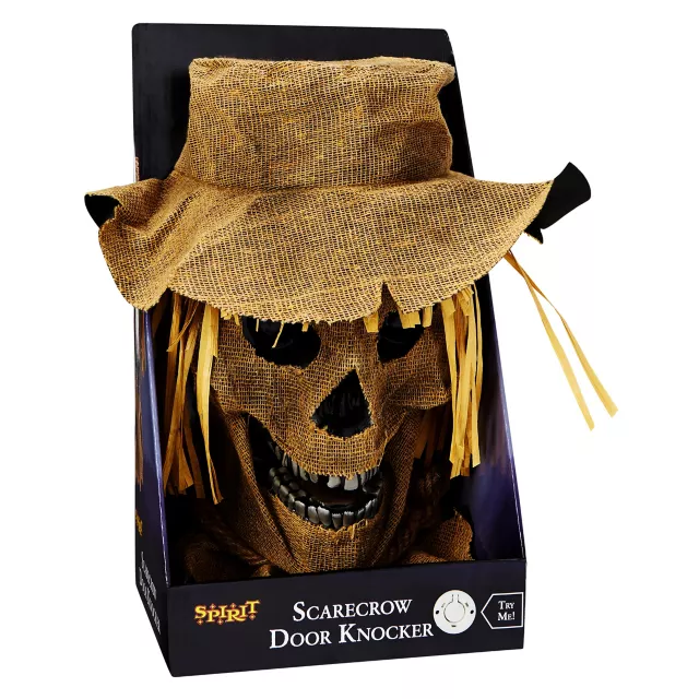 Light-Up Scarecrow Door Knocker - Decorations at Spencer's