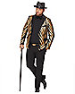 Adult '20s Gold and Black Plus Size Jacket