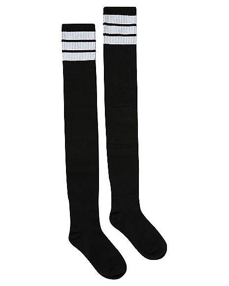 Black and White Knee High Socks - Spirithalloween.com