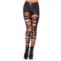 Black Punk Tattered Tights at Spirit Halloween