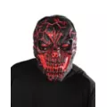 Light-Up Scorched Skull Half Mask at Spencer's