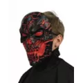 Light-Up Scorched Skull Half Mask at Spencer's