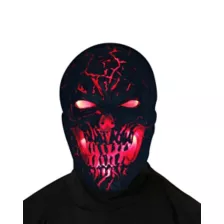 Light-Up Scorched Skull Half Mask at Spencer's
