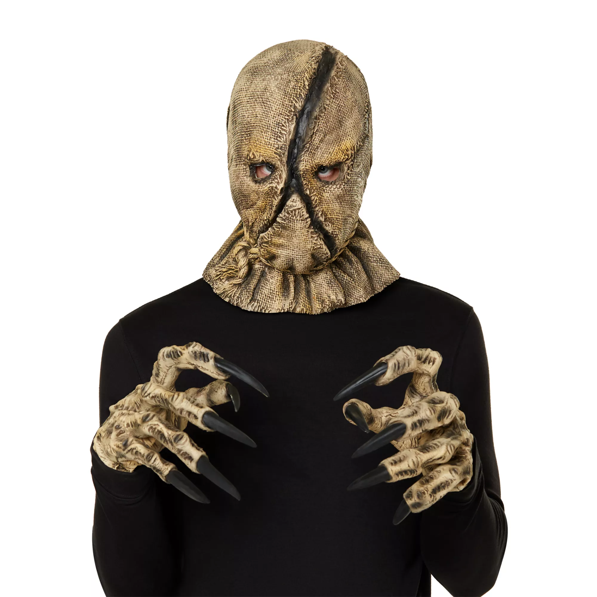 Scarecrow Full Mask with Hands at Spirit Halloween