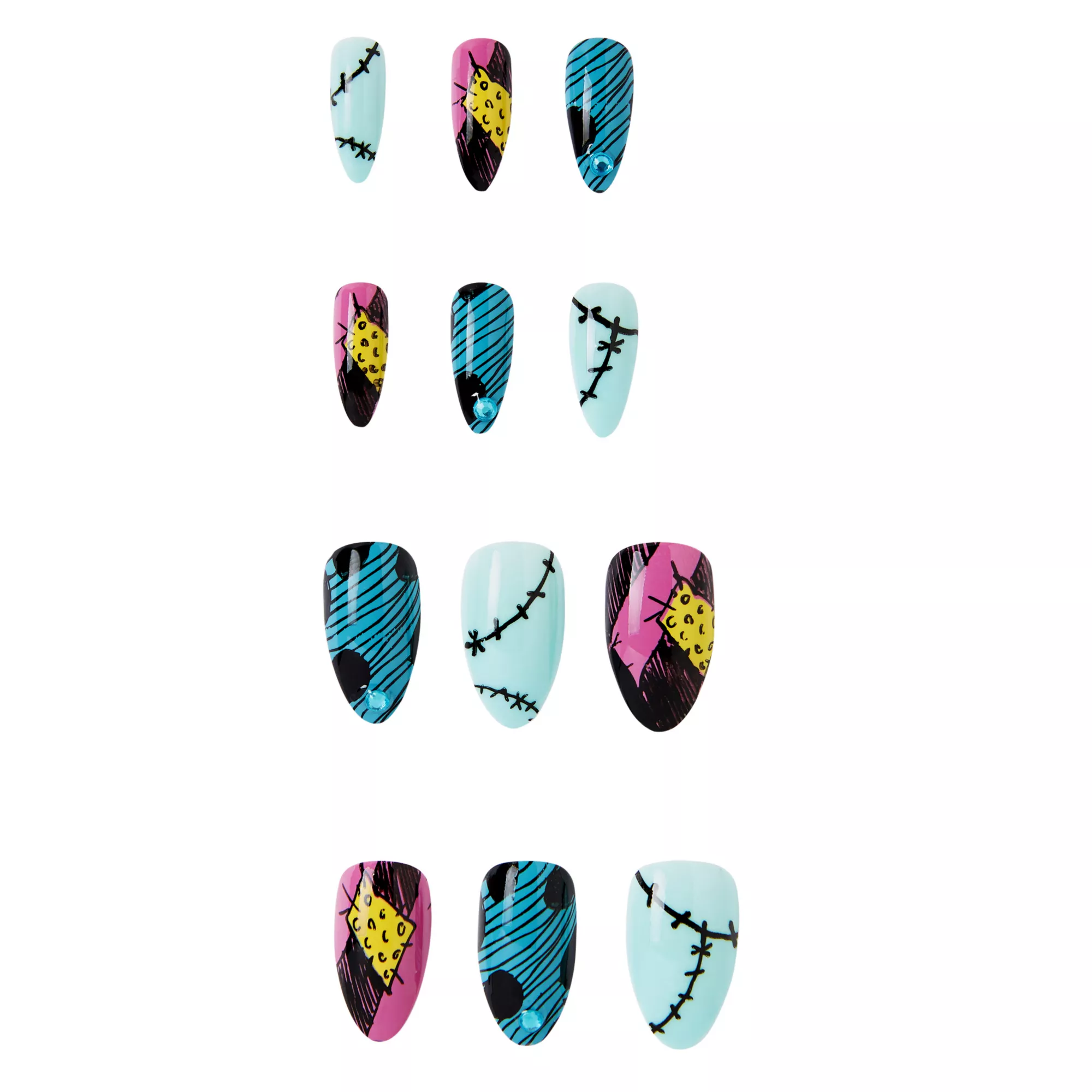 Adult Sally Press on Nails - The Nightmare Before Christmas at Spirit Halloween