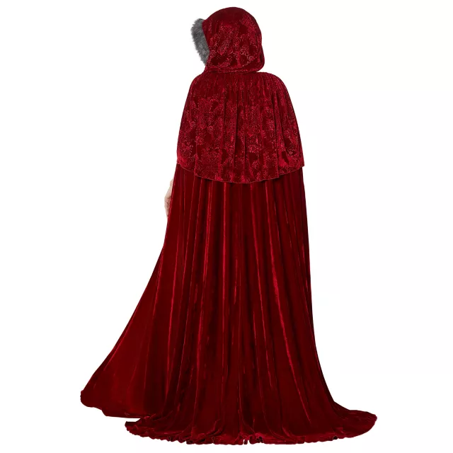 Adult Faux Fur Red Riding Hood Cape Deluxe - Spirithalloween.com