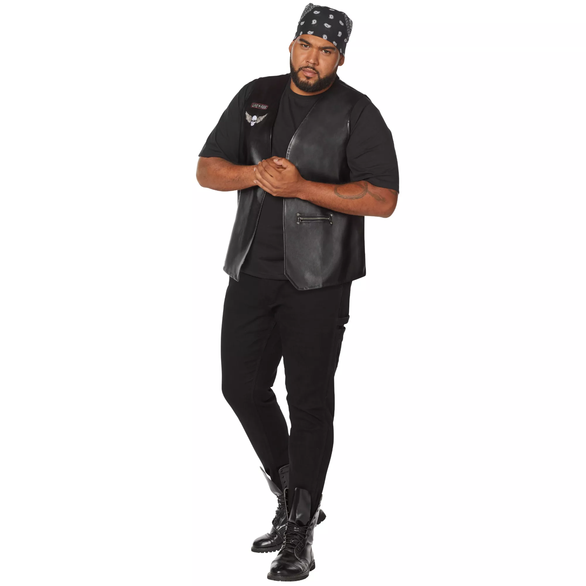 Adult Death Rider Plus Size Biker Vest at Spencer's