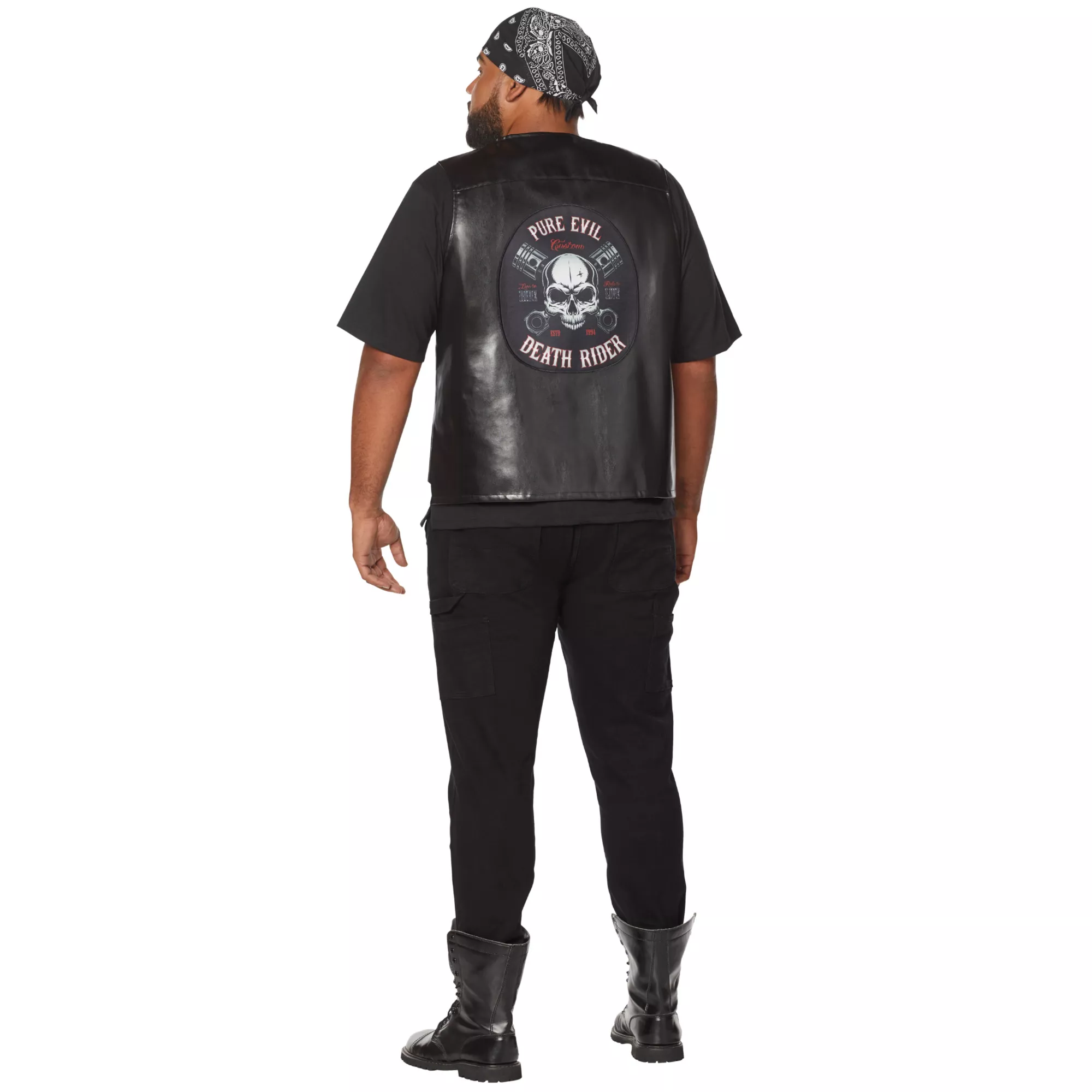 Adult Death Rider Plus Size Biker Vest at Spencer's