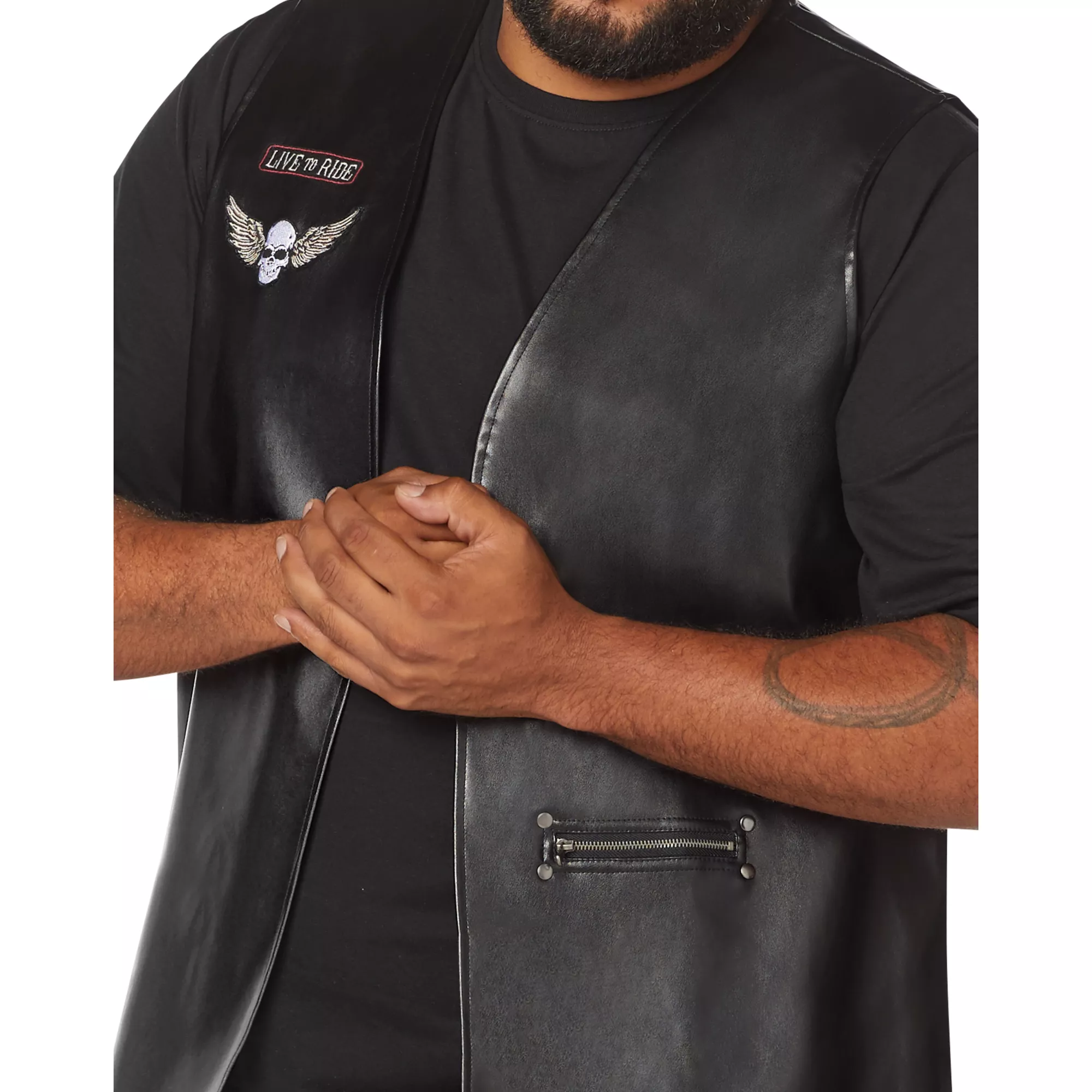 Adult Death Rider Plus Size Biker Vest at Spencer's