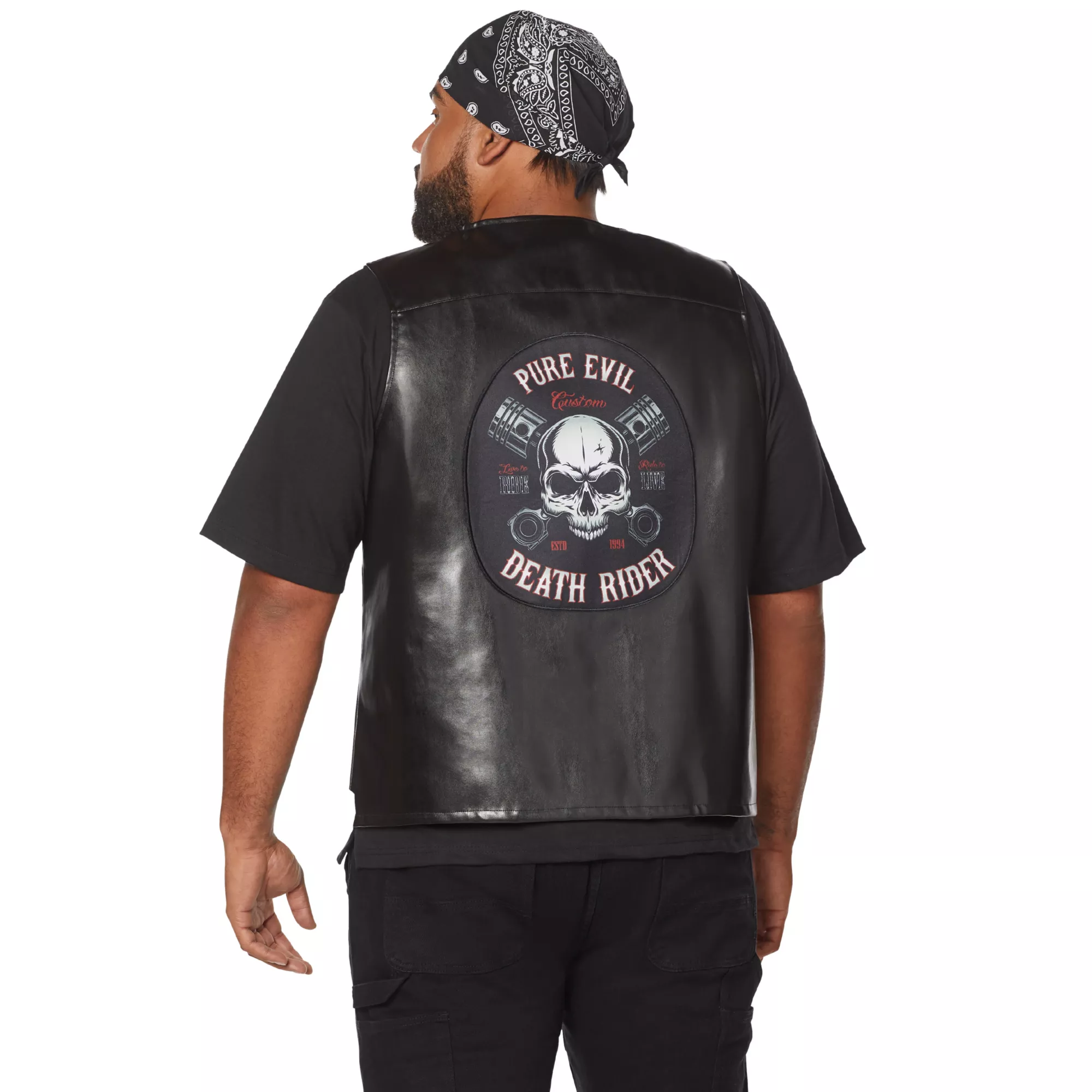 Adult Death Rider Plus Size Biker Vest at Spencer's