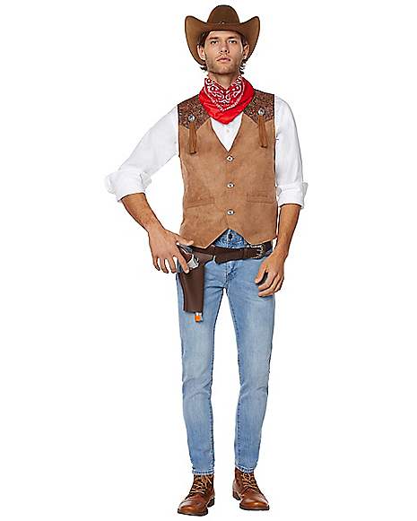 Adult Western Cowboy Plus Size Costume Kit - Spirithalloween.com