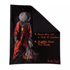 Rules of Halloween Fleece Blanket - Trick 'r Treat at Spirit Halloween