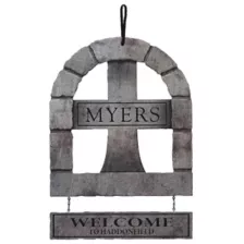 Michael Myers Tombstone Wreath - Halloween at Spirit Halloween