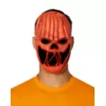 Light-Up EL Wire Pumpkin Half Mask at Spencer's