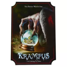 Krampus Sign at Spirit Halloween