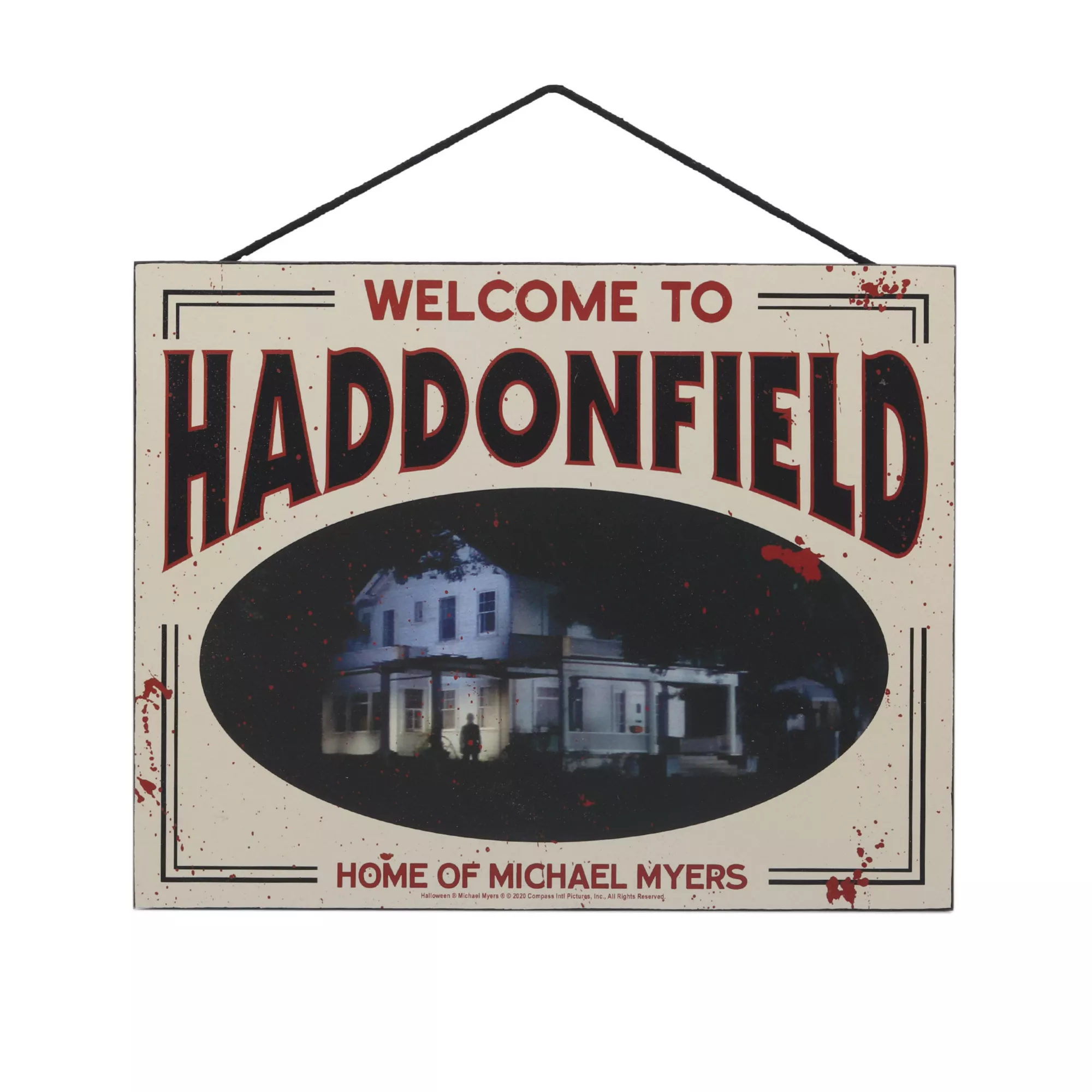 Haddonfield Home of Michael Myers Sign - Halloween at Spirit Halloween