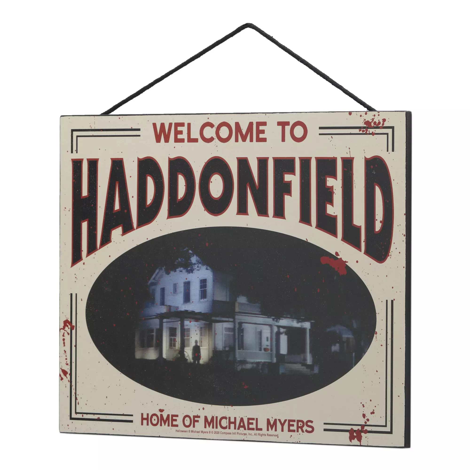 Haddonfield Home of Michael Myers Sign - Halloween at Spirit Halloween