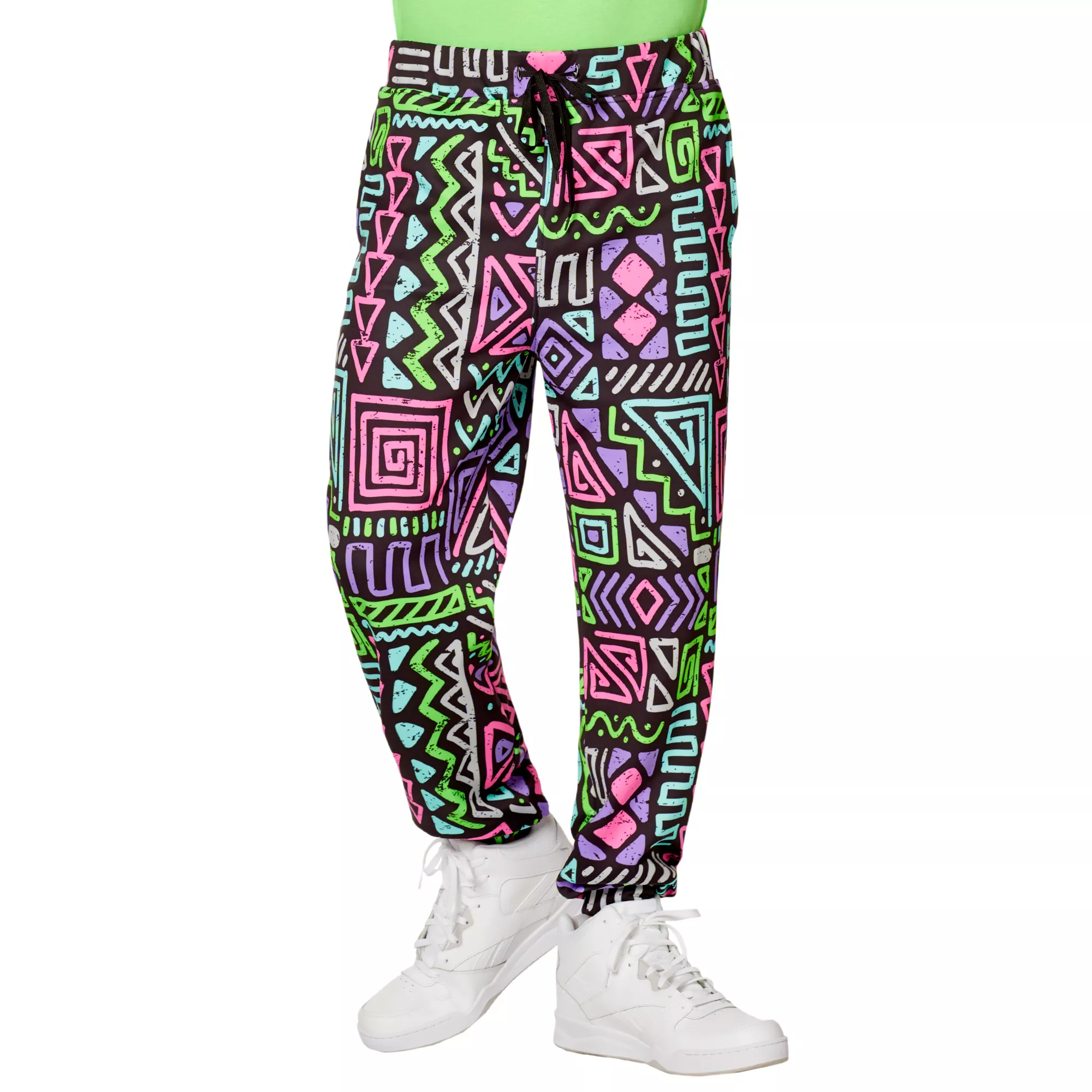 Adult 80s Style Jogger Pants at Spencer's