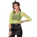 Adult '80s Neon Fishnet Top at Spirit Halloween