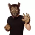 Werewolf Half Mask with Hands at Spirit Halloween