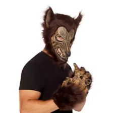 Werewolf Half Mask with Hands at Spirit Halloween