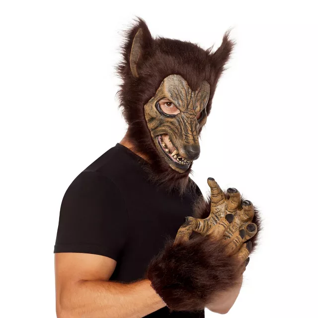 Werewolf Half Mask with Hands at Spirit Halloween