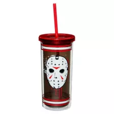 Jason Voorhees Jersey Cup with Straw 20 oz. - Friday the 13th at Spencer's