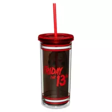 Jason Voorhees Jersey Cup with Straw 20 oz. - Friday the 13th at Spencer's