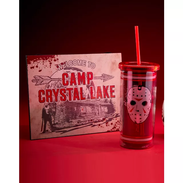 Jason Voorhees Jersey Cup with Straw 20 oz. - Friday the 13th at Spencer's