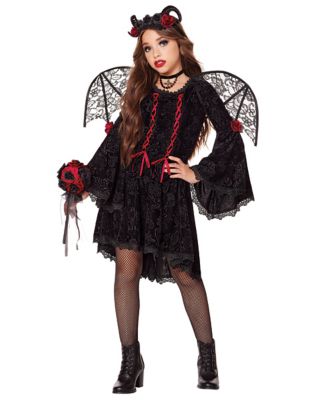Devil Girl Costume For Kids 3 Pieces Halloween Devil Costume Set Demon  Wings Suit, Cosplay Party Halloween Costume Party Props