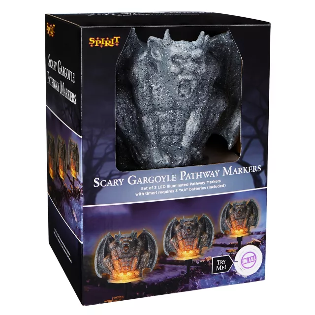 Light-Up LED Gargoyle Pathway Markers at Spencer's