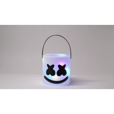 Light-Up LED Marshmello Treat Bucket - Spirithalloween.com