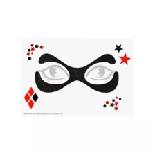 Harley Quinn Peel and Stick Face Tattoo Decals - DC Comics at Spirit Halloween