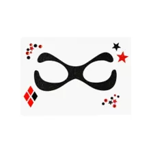 Harley Quinn Peel and Stick Face Tattoo Decals - DC Comics at Spirit Halloween