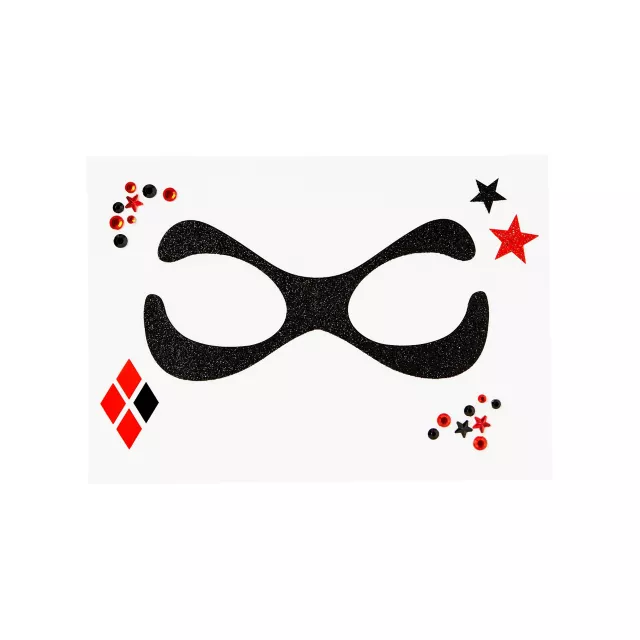 Harley Quinn Peel and Stick Face Tattoo Decals - DC Comics at Spirit Halloween