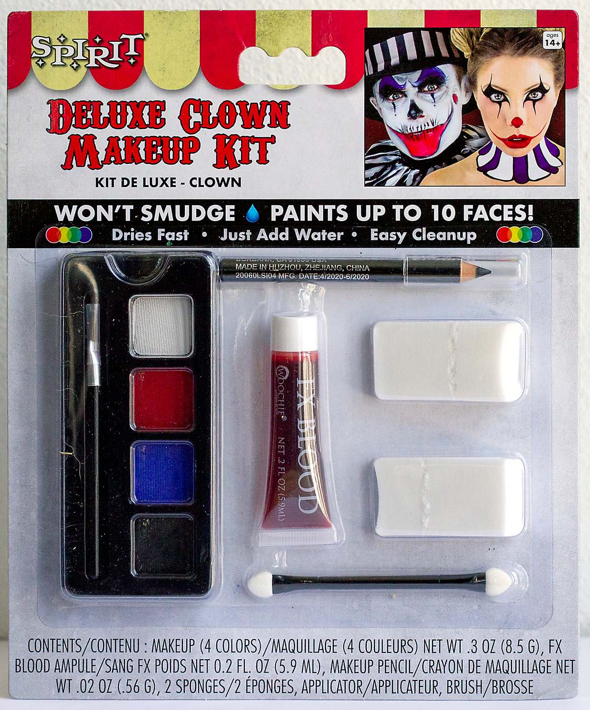 Deluxe clown makeup kit