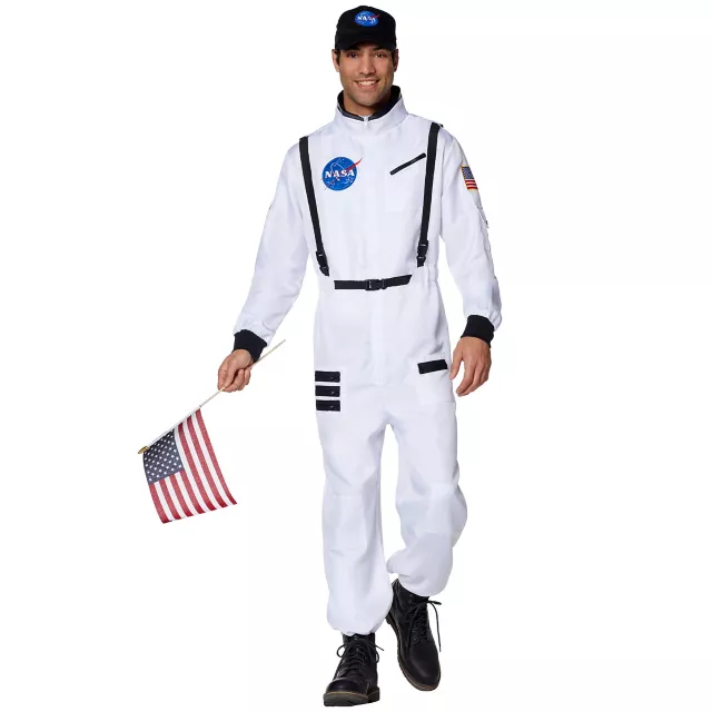 Adult White Nasa Jumpsuit by Spirit Halloween