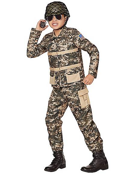 Leo un libro Rubí arco Kids Military Soldier Costume - Spirithalloween.com