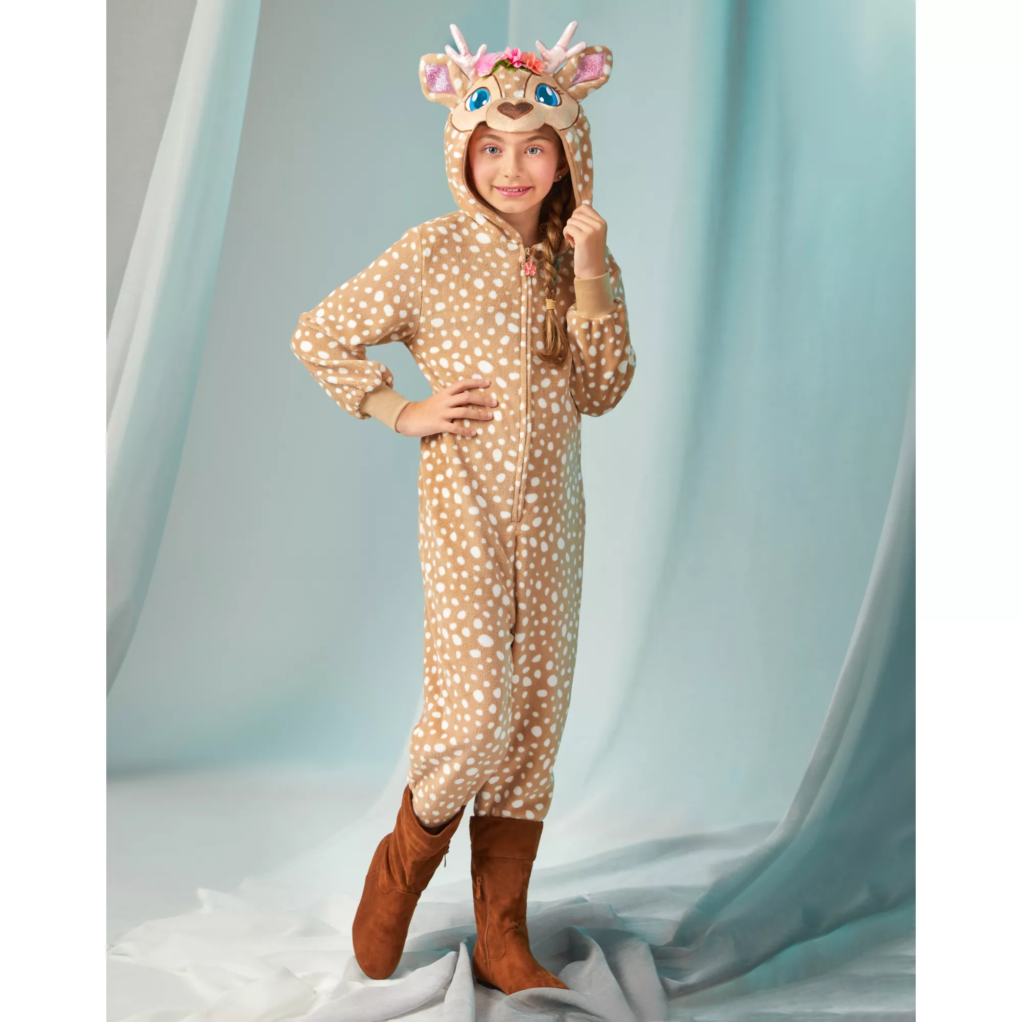 Kids Fawn One-Piece Costume at Spencer's