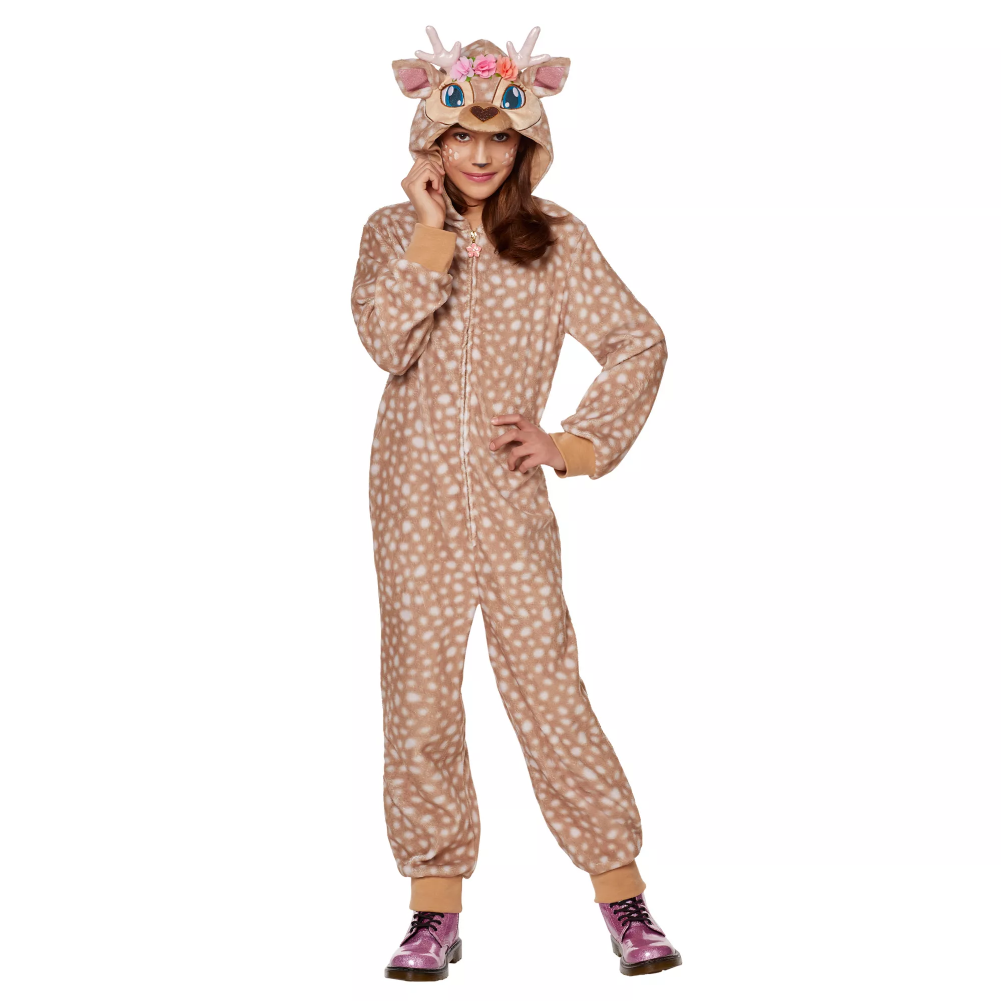 Kids Fawn One-Piece Costume at Spencer's