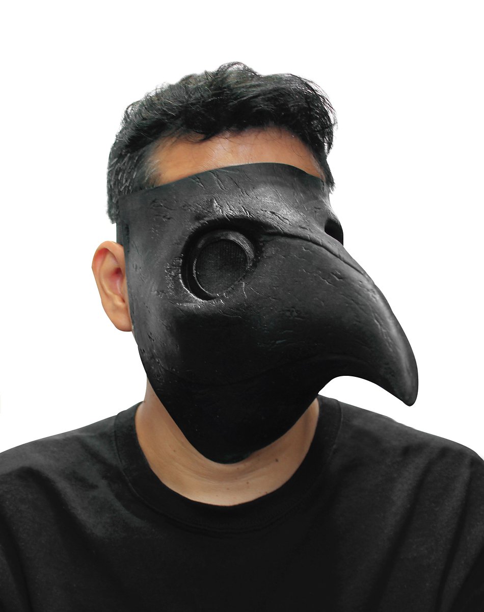 Green and Black Plague Doctor Half Costume Accessory by Spirit Halloween